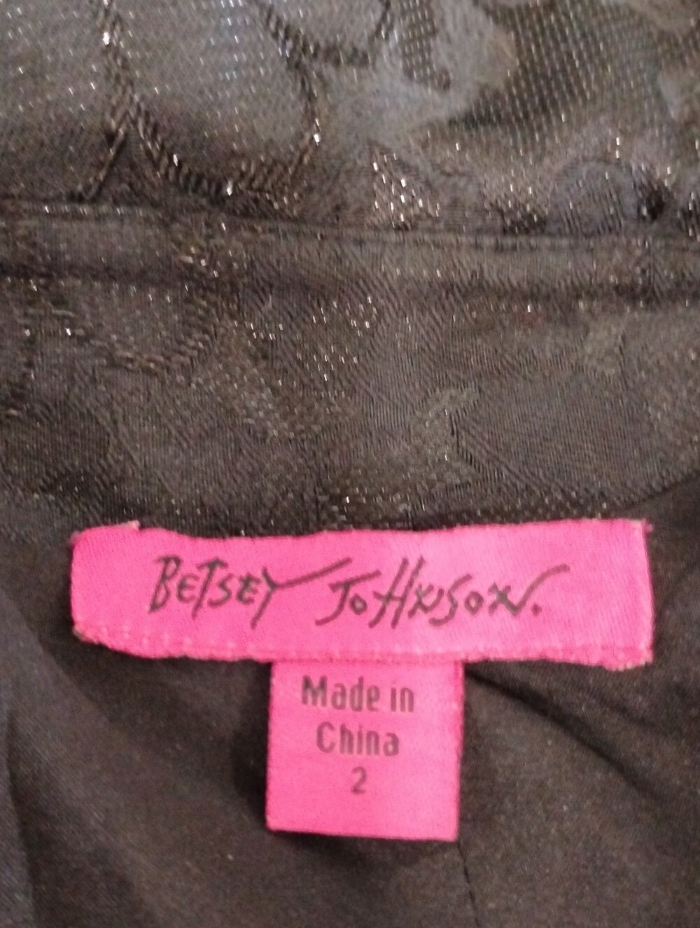 BETSEY JOHNSON BROCADE RETRO DOUBLE BREASTED JACKET - Picture 2 of 11